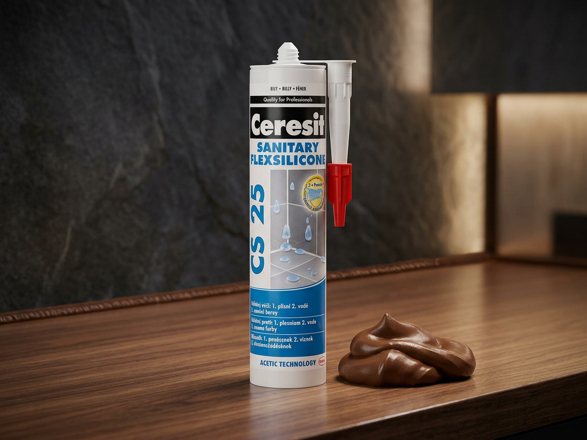Tmel silikonový sanitární Ceresit CS 25 chocolate 280 ml