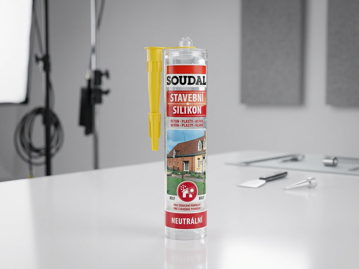 Silikon stavební Soudal transparentní 300 ml