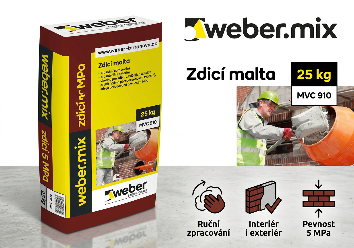 Zdící malta webermix 10 MPa 25 kg