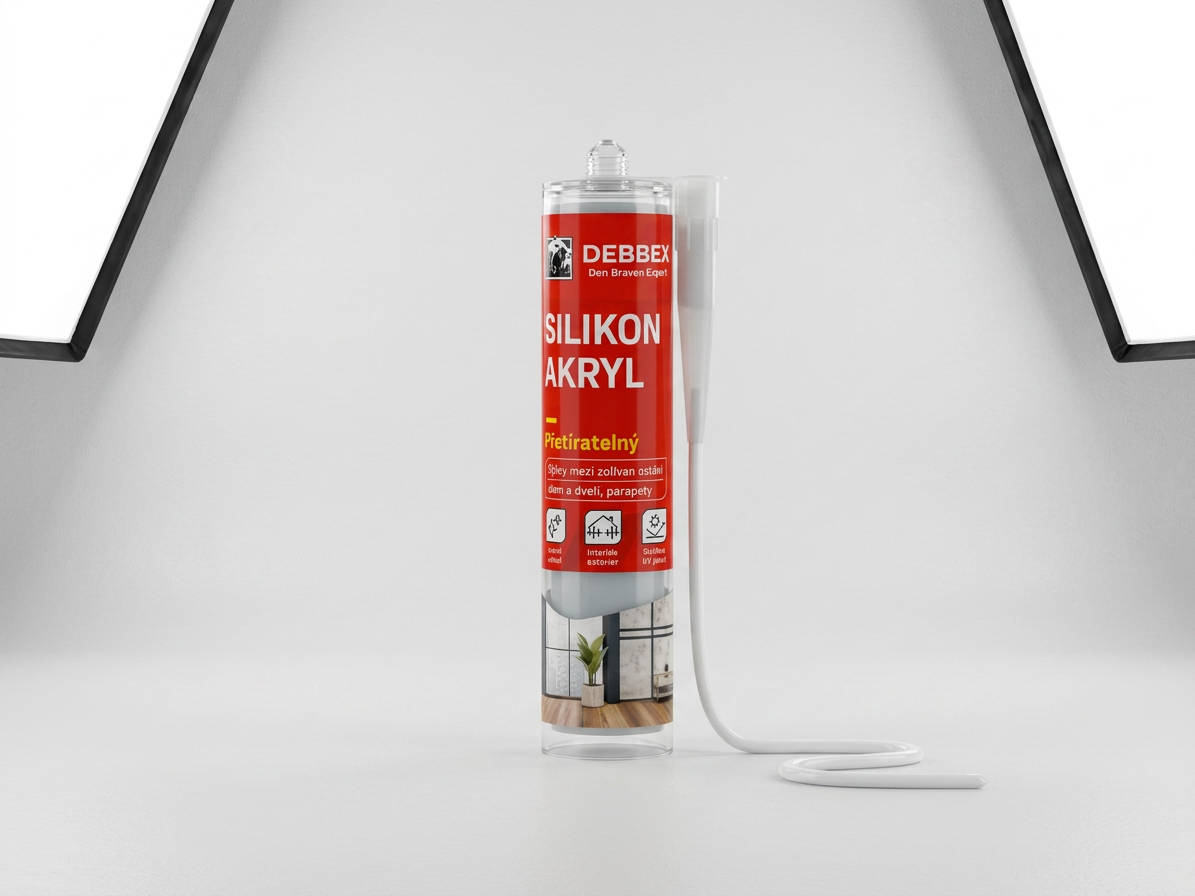 Silikon akrylový tmel Den Braven transparentní 280 ml