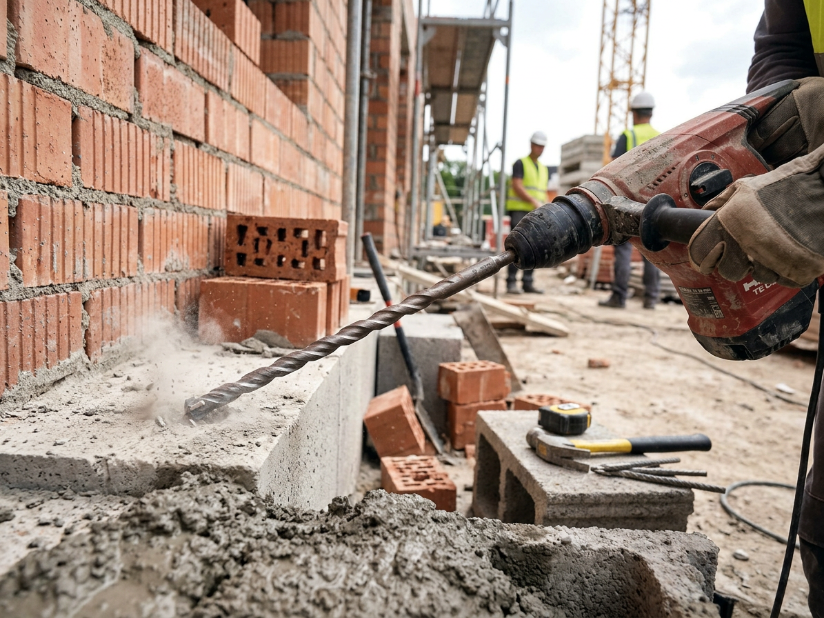 Vrták SDS + s vidiovým křížovým hrotem pro zdivo a beton 14 x 350 mm