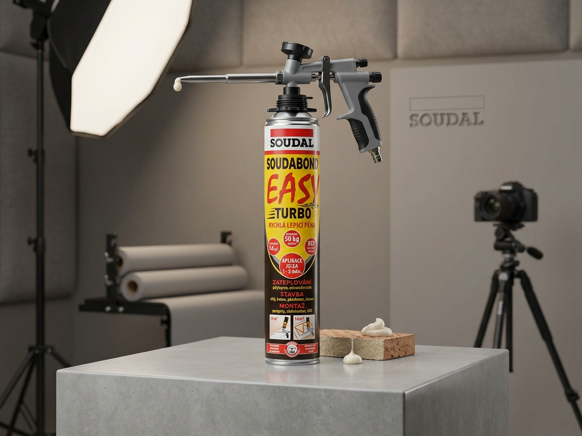 Pěna lepicí Soudal SOUDABOND EASY Turbo pistolová 750 ml