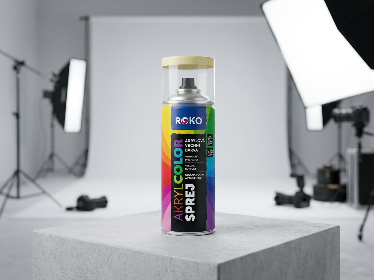 Barva akrylová vrchní Roko AKRYCOLOR Sprej slonová kost světlá 400 ml