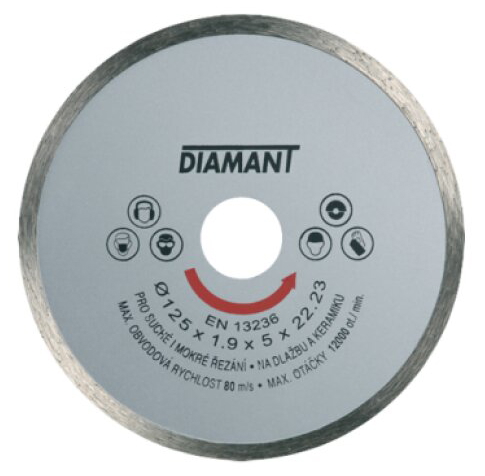 Diamantový kotouč plný STANDARD 150 mm