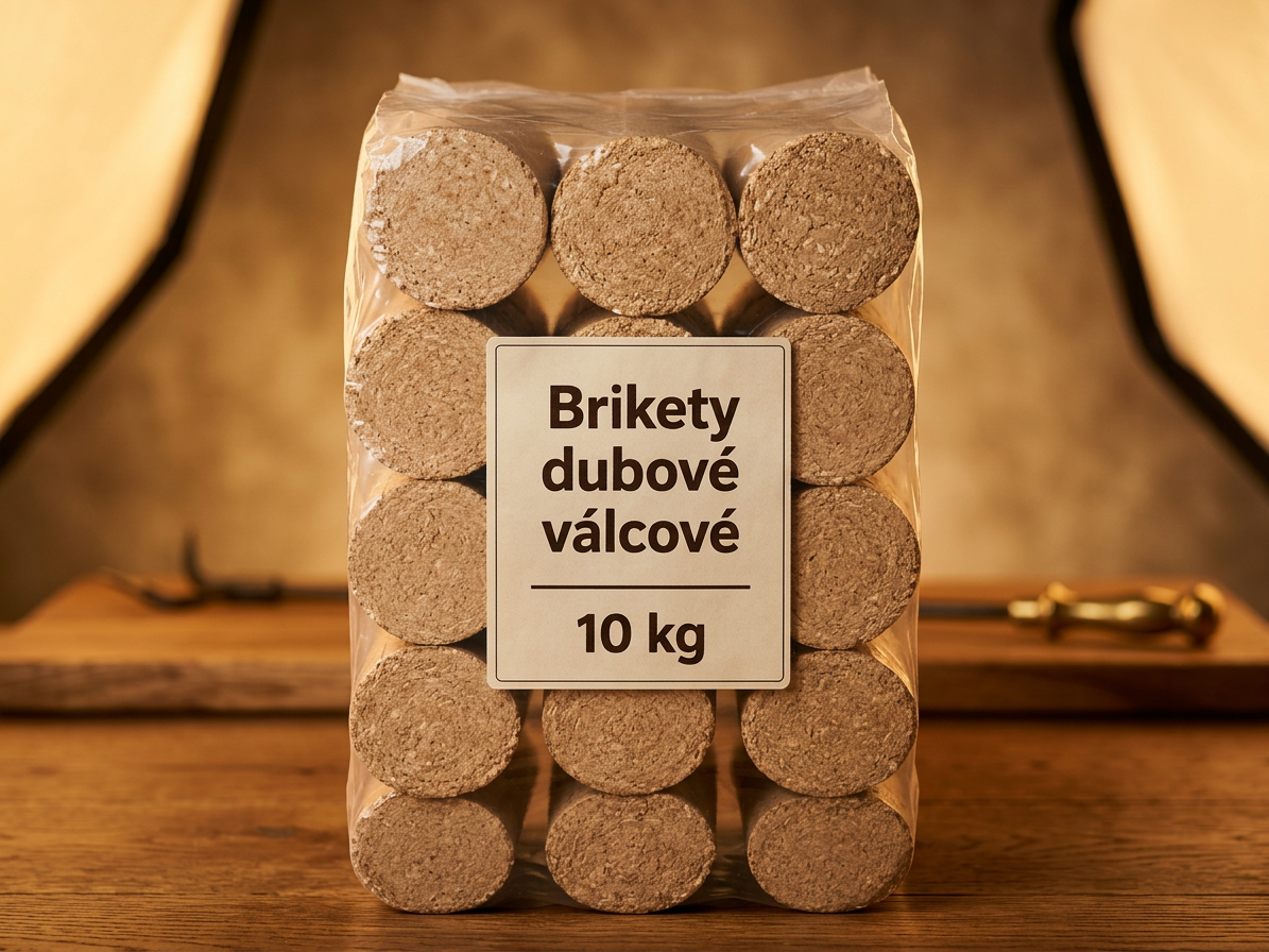 Brikety dubové válcové 10 kg