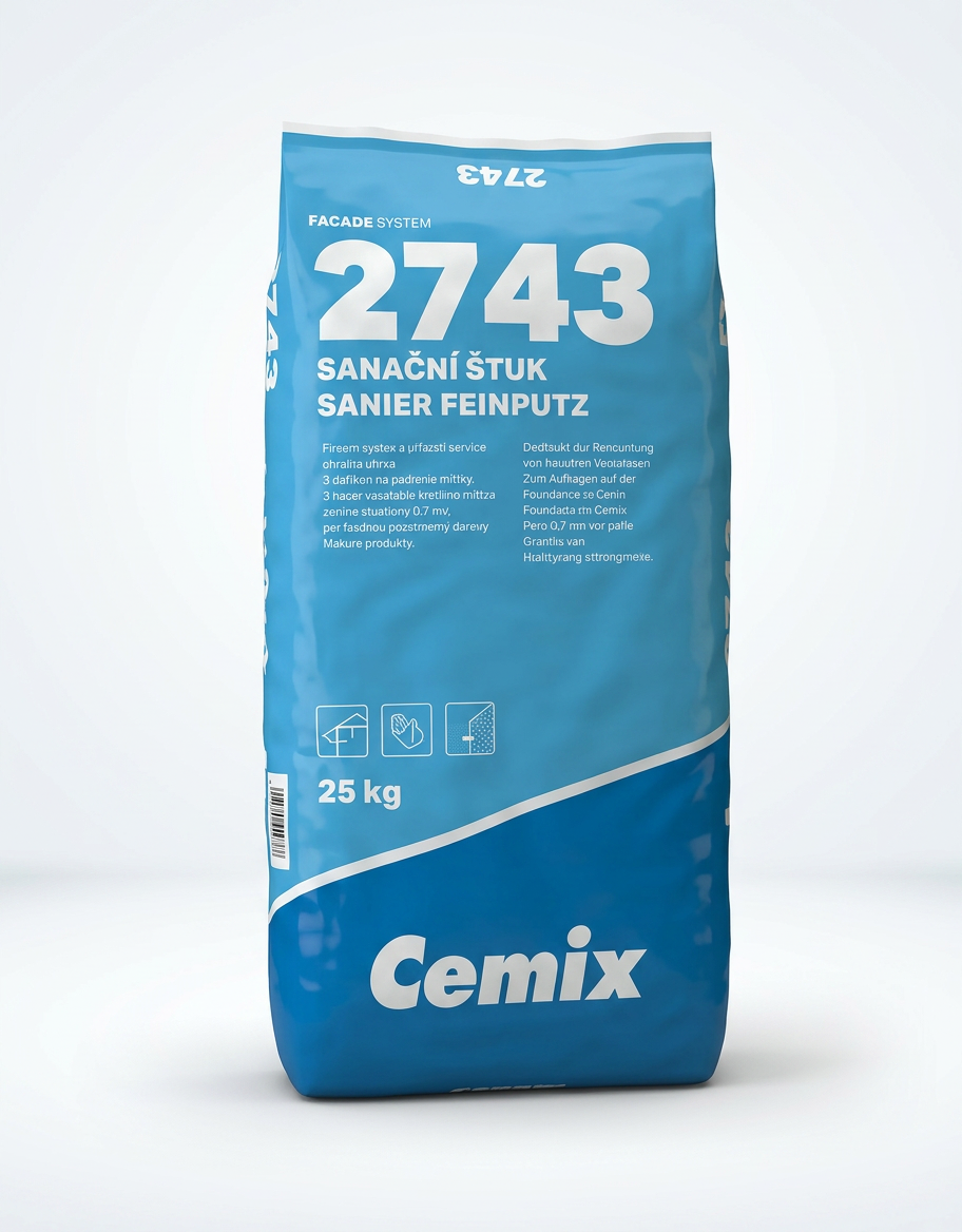 Omítka sanační štuková Cemix 2743 – 25 kg