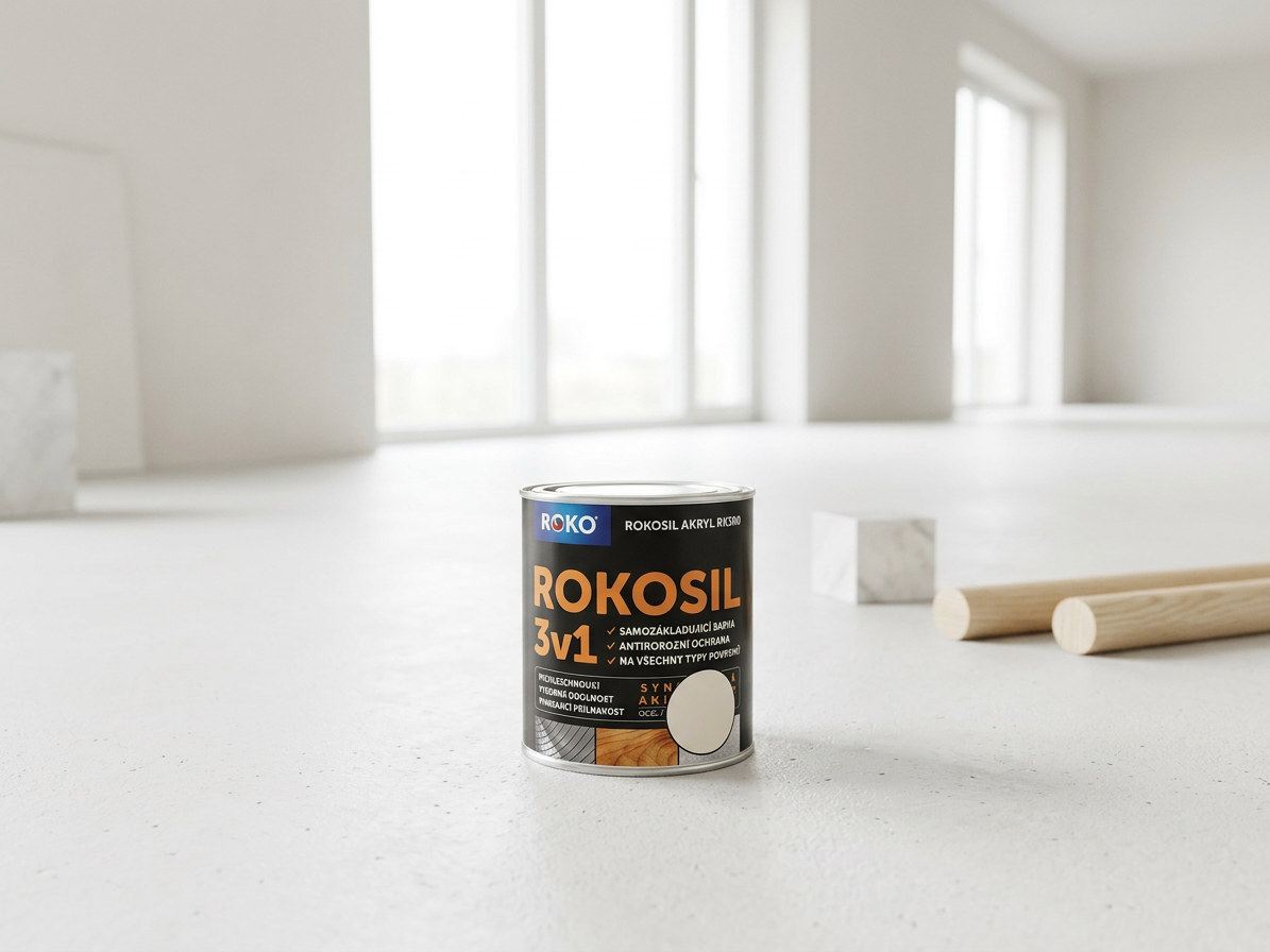Barva samozákladující Rokosil akryl 3v1 RK 300 6003 slonová kost 0,6 l