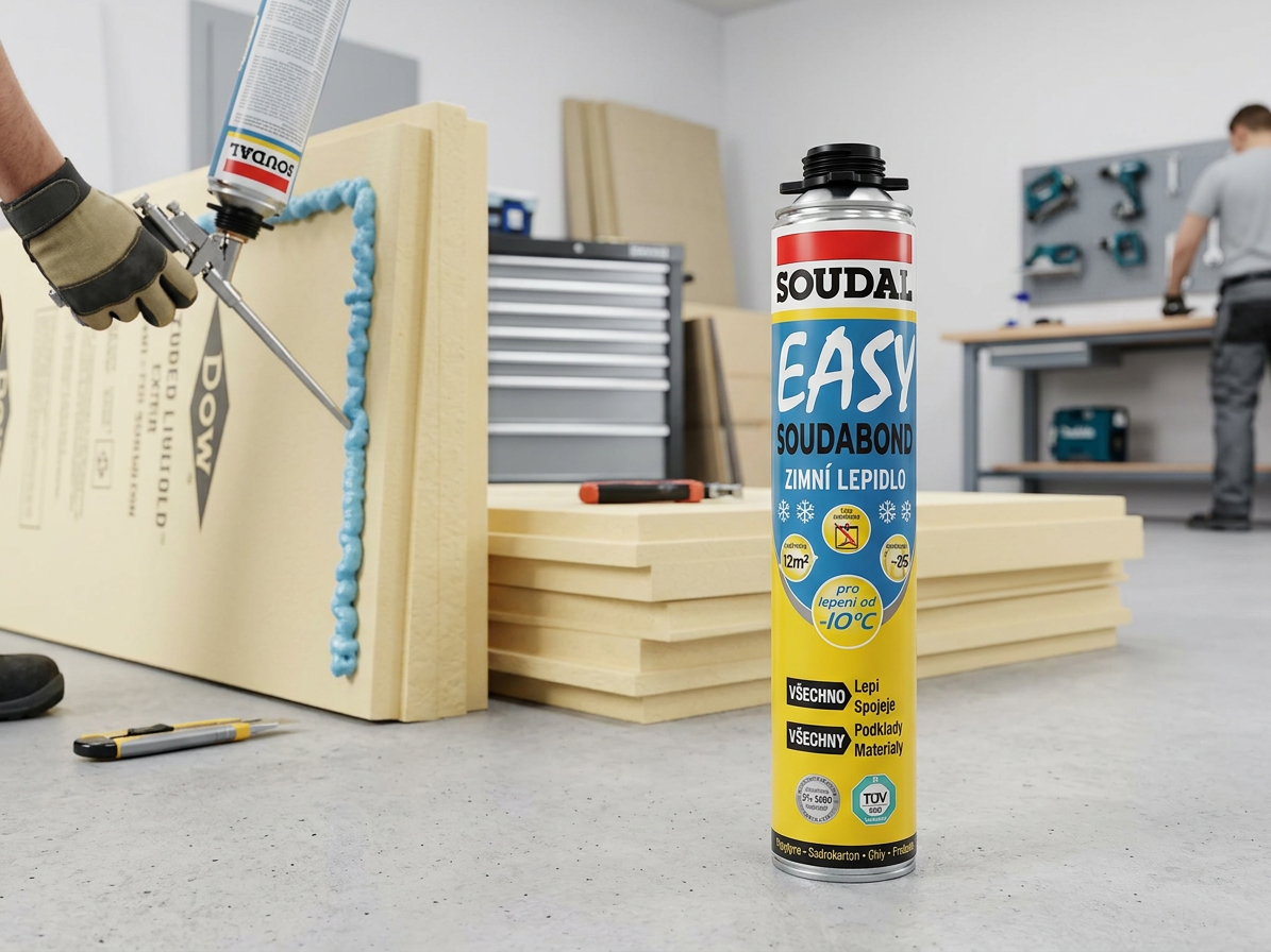 Pěna lepicí Soudal SOUDABOND EASY pistolová zimní 750 ml