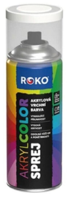 Barva akrylová vrchní Roko AKRYCOLOR Sprej šedobílá 400 ml