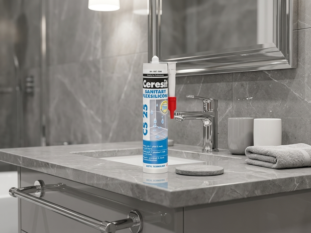 Tmel silikonový sanitární Ceresit CS 25 silver 280 ml