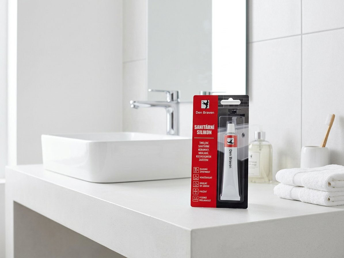 Sanitární silikon bílý Den Braven 23 ml