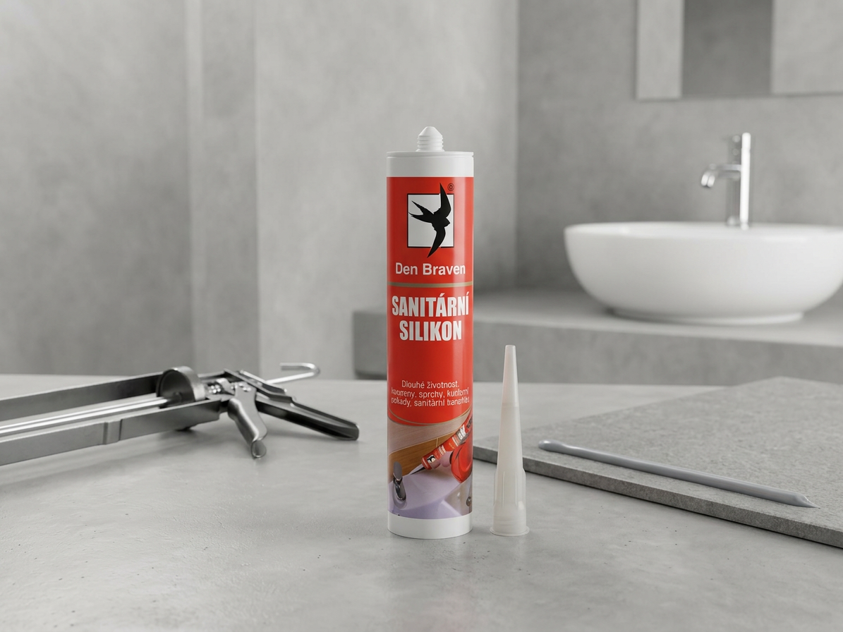 Sanitární silikon šedý Den Braven 280 ml