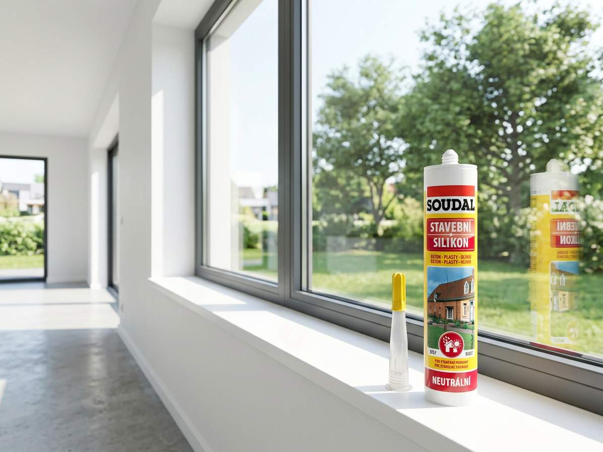 Silikon stavební Soudal transparentní 300 ml