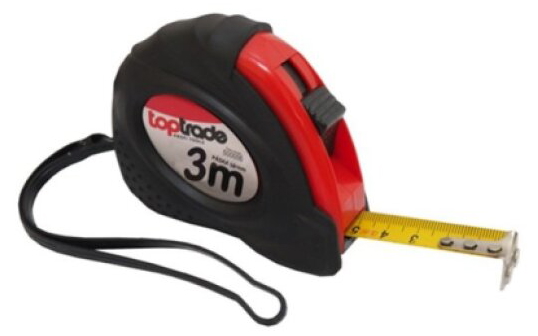 Metr svinovací s pogumovaným obalem a magnetem 16 mm x 3 m