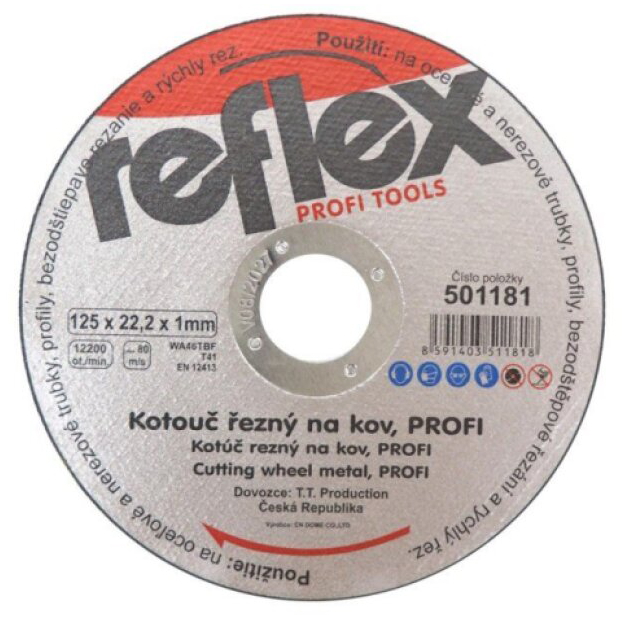 Kotouč řezný na kov 125 x 1 mm