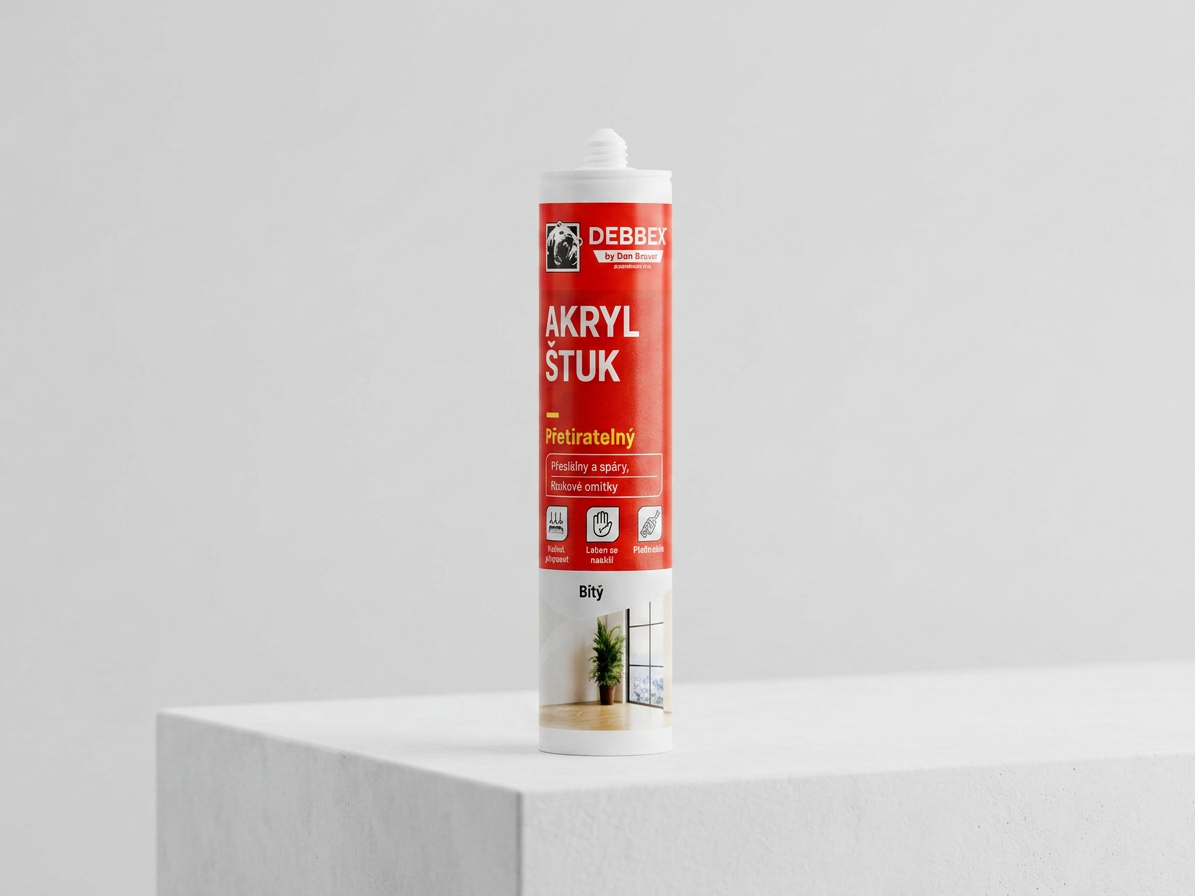 Tmel akrylový štukový Den Braven RL bílý 280 ml