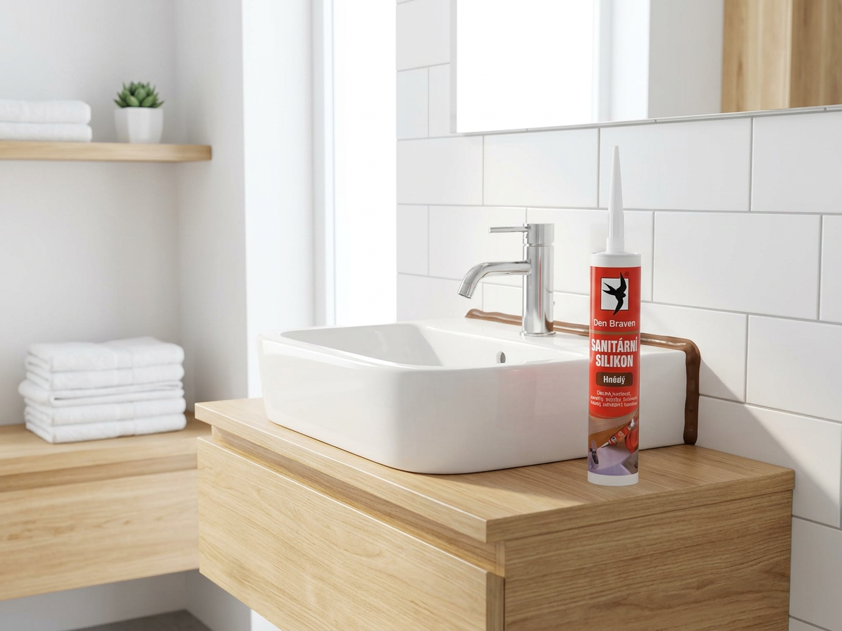 Sanitární silikon hnědý Den Braven 280 ml
