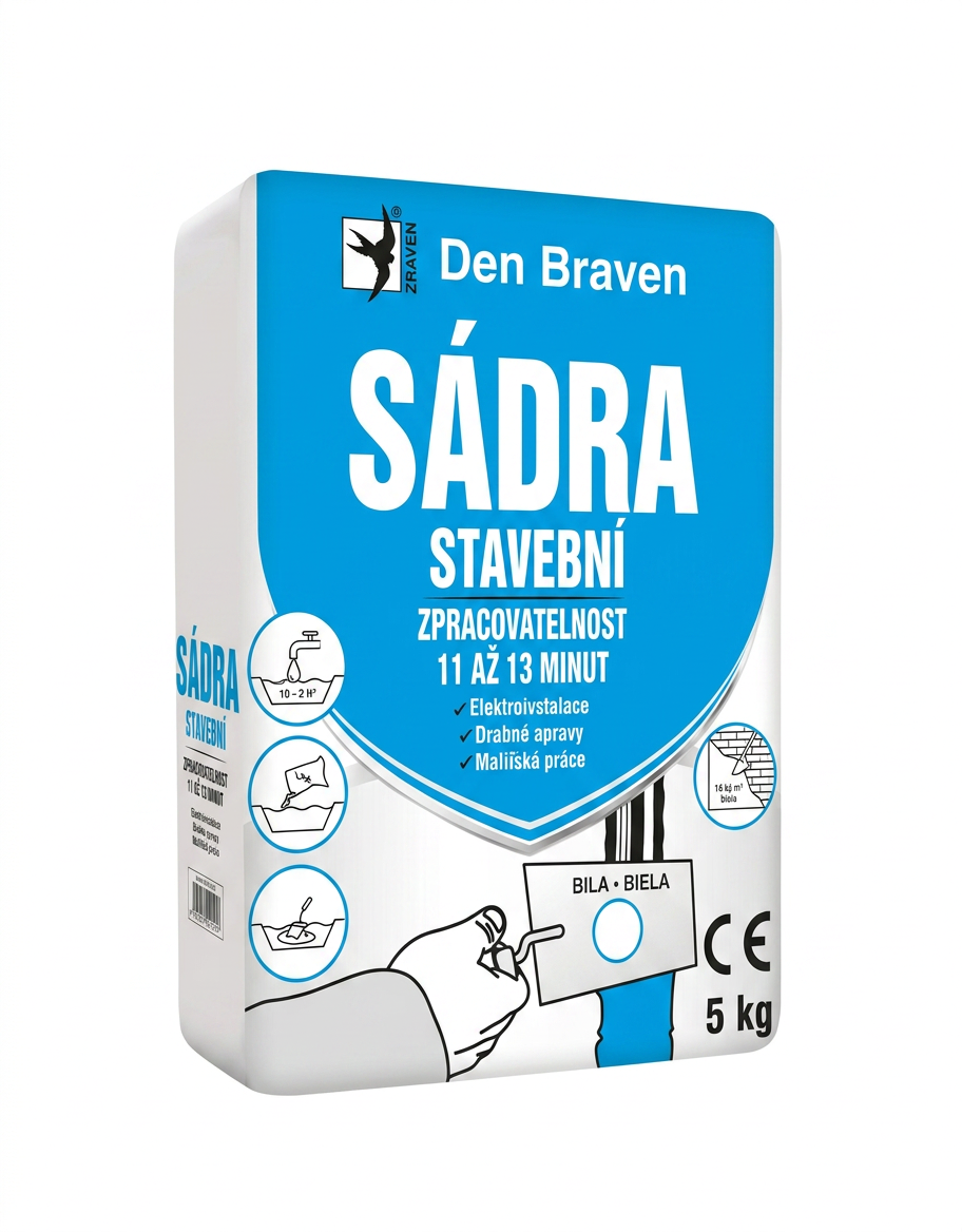 Sádra stavební Den Braven 1 kg