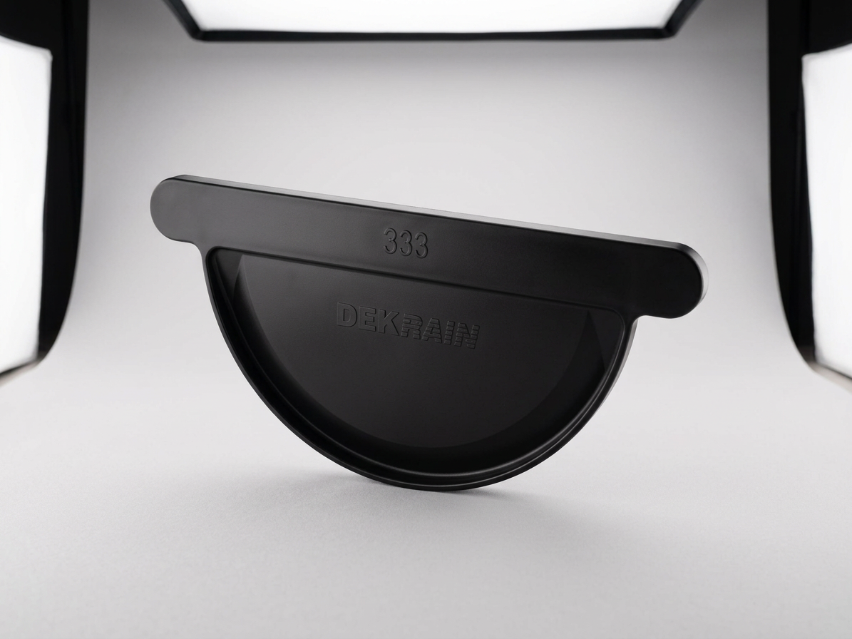 Čelo žlabu velké Robust 330 RAL 9005 černá