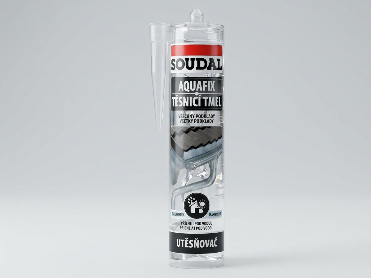 Tmel těsnicí Soudal AQUAFIX transparentní 300 ml