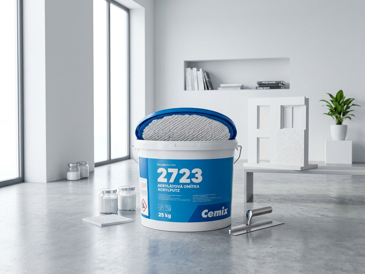 Omítka akrylát Cemix 2723 - 25kg rýhovaná 1,5mm