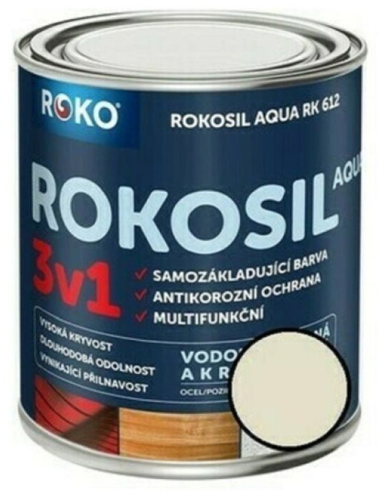 Barva samozákladující Rokosil Aqua 3v1 RK 612 6003 slonová kost 0,6 l