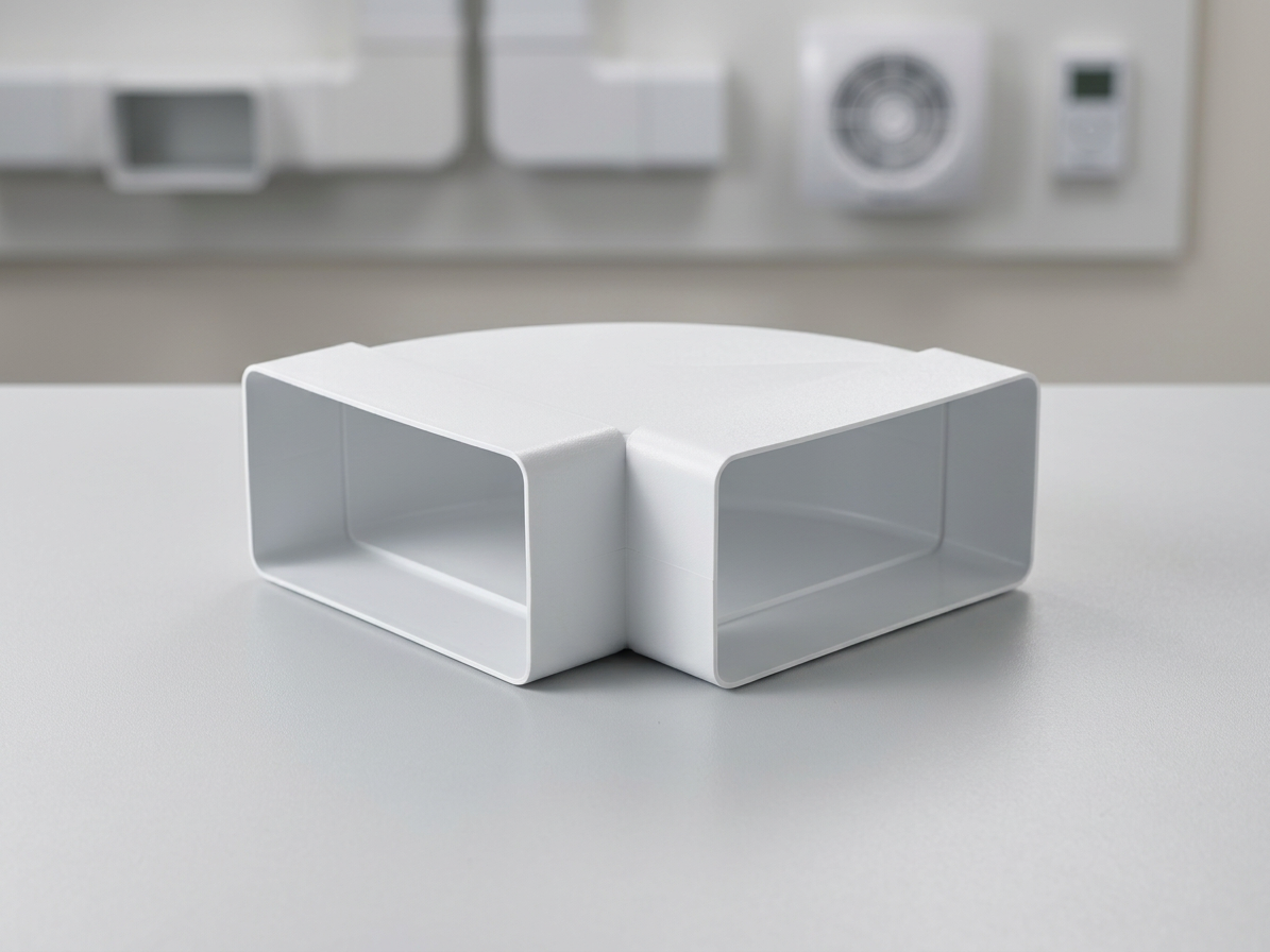Koleno vodorovné ploché 90° 110 × 55 mm