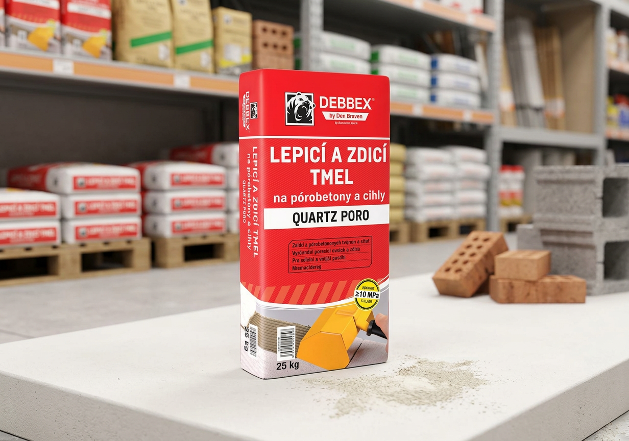 Lepicí a zdicí tmel na pórobetony a cihly QUARTZ PORO 25 kg