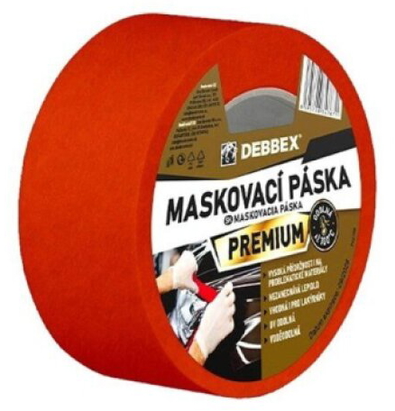Maskovací páska Premium 100 °C 38 mm x 50 m oranžová