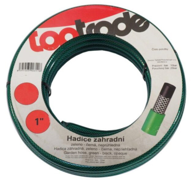 Hadice zahradní zeleno - černá neprůhledná 1" (25 m/bal.)