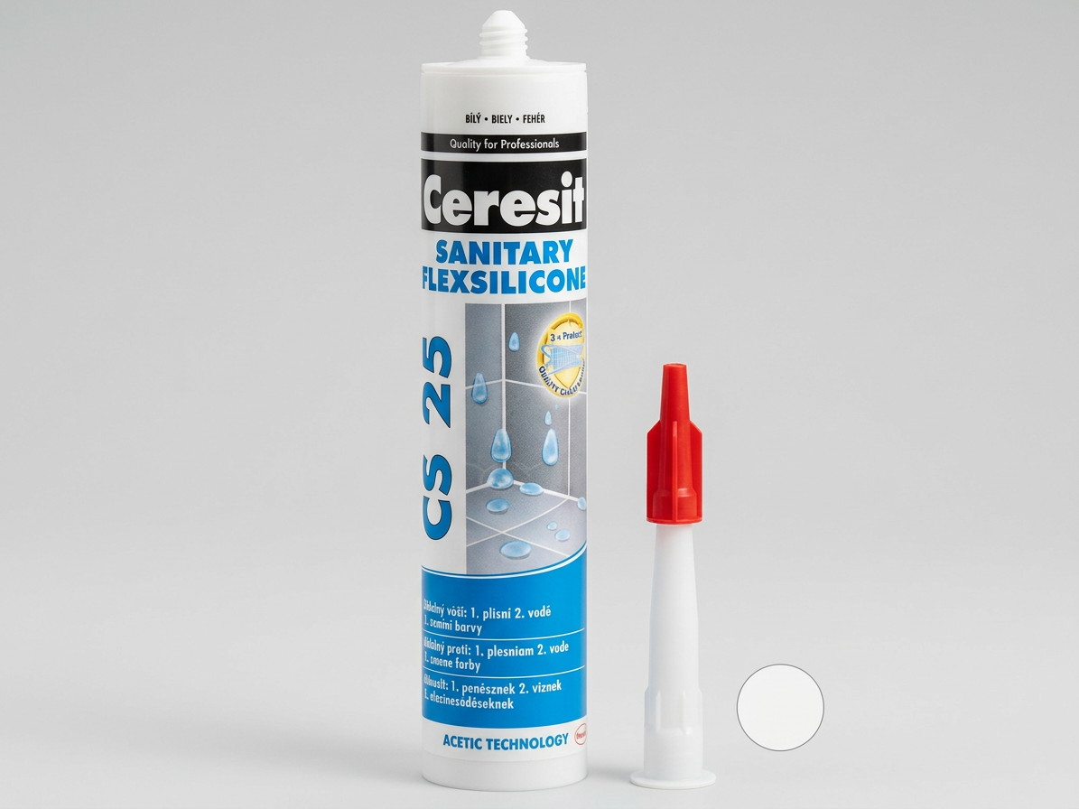 Silikon sanitární CERESIT CS 25 bílý 280 ml