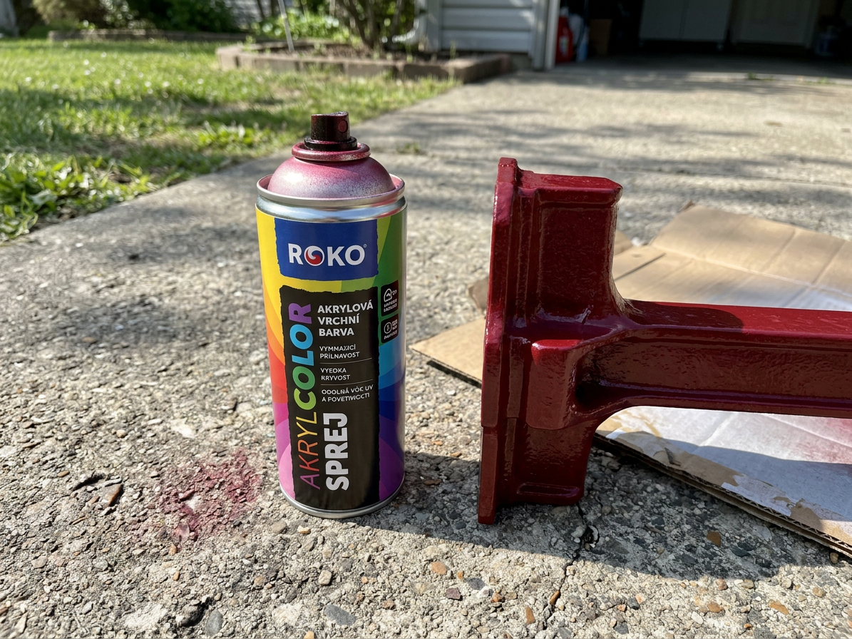 Barva akrylová vrchní Roko AKRYCOLOR Sprej rubínová 400 ml