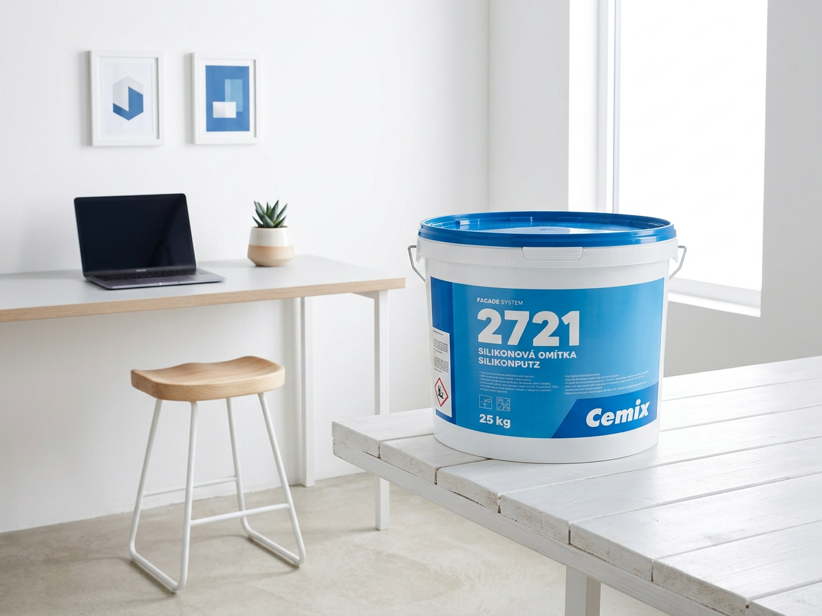 Omítka silikon Cemix 2721 - 25 kg rýhovaná 1,5 mm