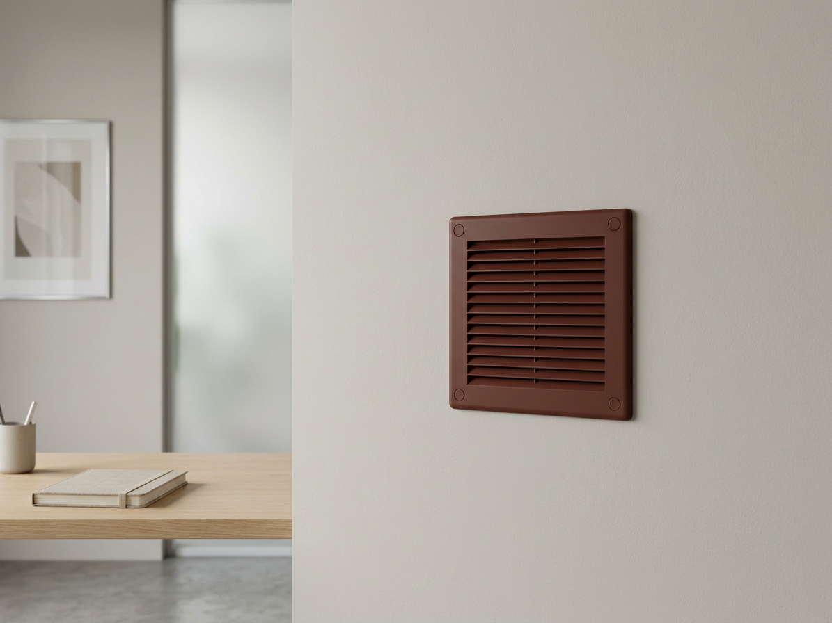 Mřížka větrací se síťovinou 200x200mm hnědá