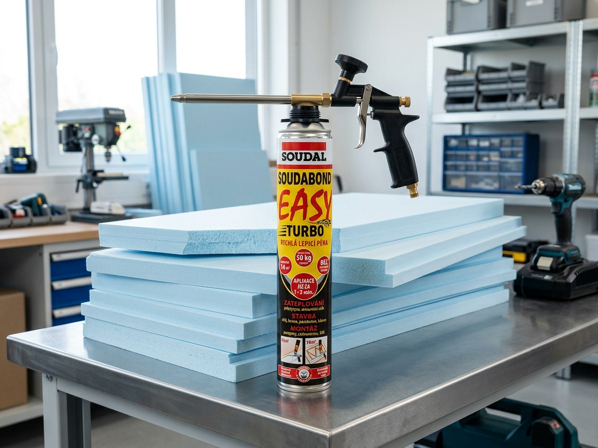 Pěna lepicí Soudal SOUDABOND EASY Turbo pistolová 750 ml
