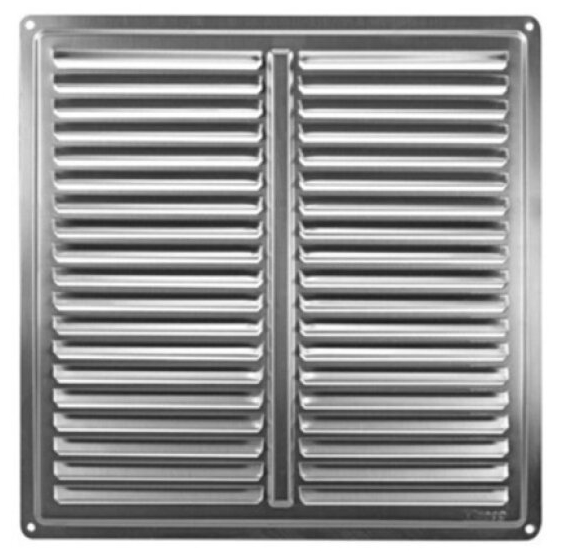 Mřížka větrací s krytkou 250×250 mm nerez