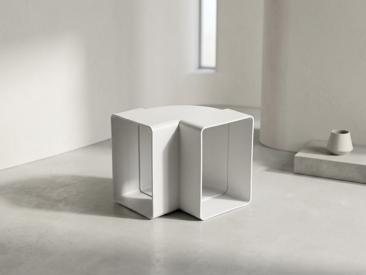 Koleno vertikální ploché 90° 110 × 55 mm