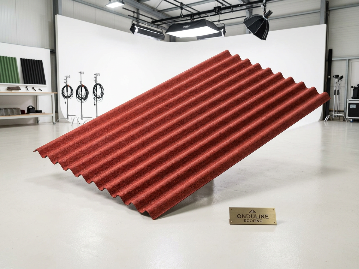 Deska asfaltová vlnitá Onduline červená 950×2 000 mm