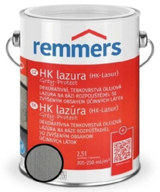 Lazura tenkovrstvá HK Lazura Grey Protect platinová 0,75 l
