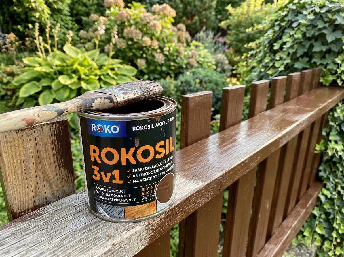 Barva samozákladující Rokosil akryl 3v1 RK 300 2430 hnědá střední 0,6 l