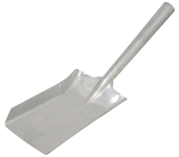 Lopatka na uhlí plechová celopozinkovaná úzká 410 x 105 mm