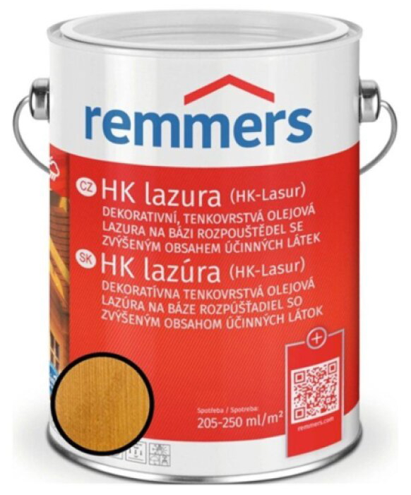 Lazura tenkovrstvá Remmers HK lazura eiche hell 5 l