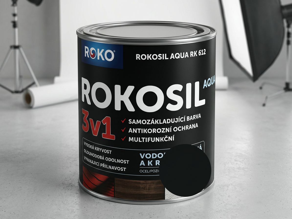 Barva samozákladující Rokosil Aqua 3v1 RK 612 1999 černá 0,6 l