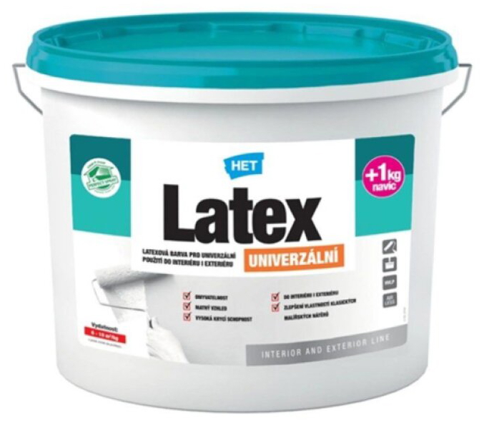 Barva latexová HET Latex univerzální bílý 5+1 kg