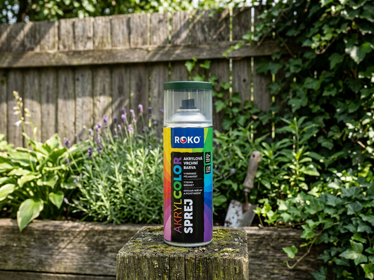 Barva akrylová vrchní Roko AKRYCOLOR Sprej mechová zelená 400 ml