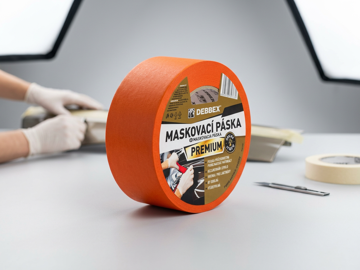 Maskovací páska Premium 100 °C 38 mm x 50 m oranžová