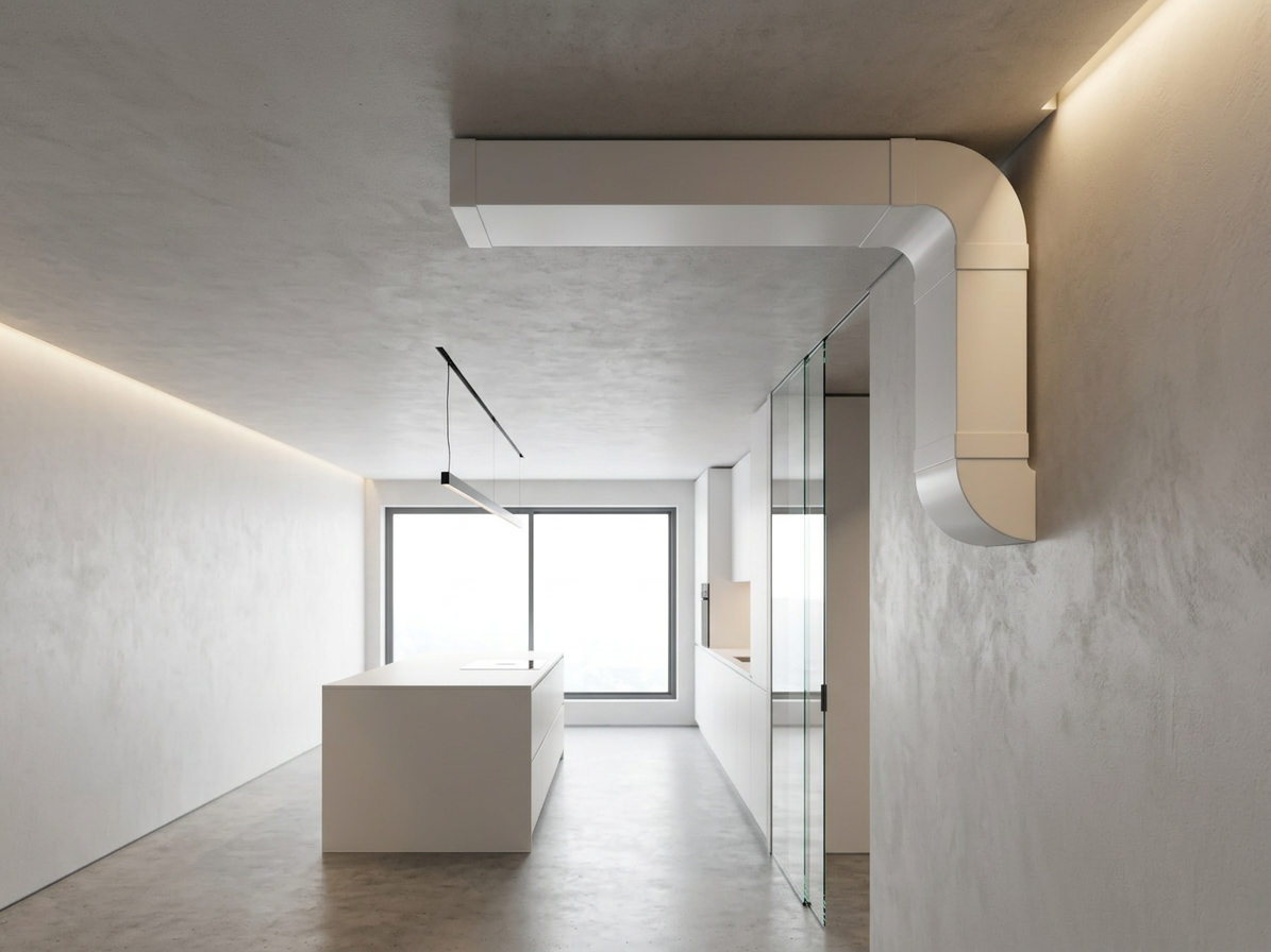 Koleno vodorovné ploché 90° 150 × 75 mm