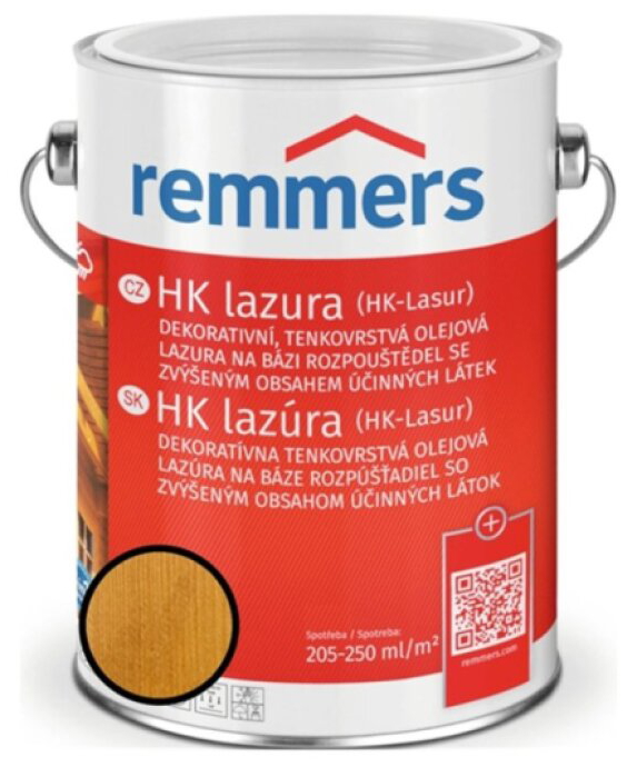 Lazura tenkovrstvá Remmers HK lazura eiche hell 0,75 l