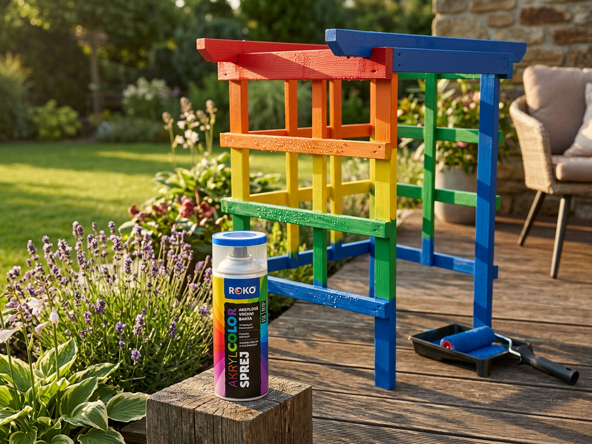 Barva akrylová vrchní Roko AKRYCOLOR Sprej nebeská modrá 400 ml