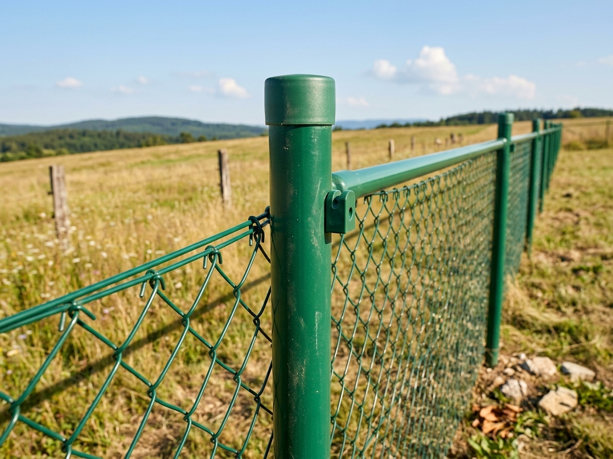 Sloupek kulatý Ideal Zn + PVC s příchytkou zelený (průměr 48mm-výška 2,6m)